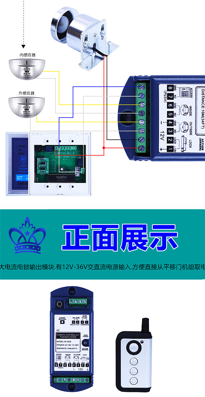 盖卓自动门遥控器自动玻璃门多功能扩展器模块
