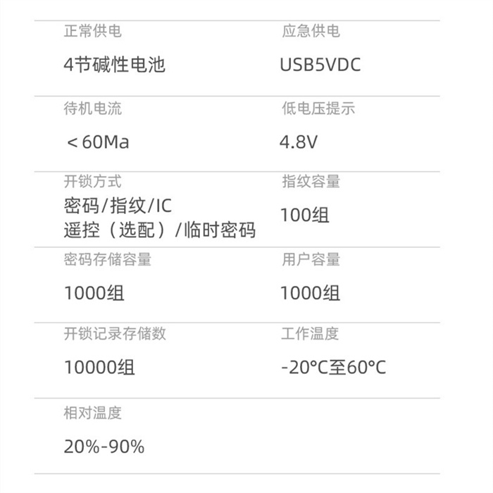 GAIZHUO玻璃门指纹锁盖卓508型号